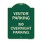 Signmission Visitor Parking No Overnight Parking Heavy-Gauge Aluminum Sign, 24" x 18", G-1824-22731 A-DES-G-1824-22731 - alternate 1